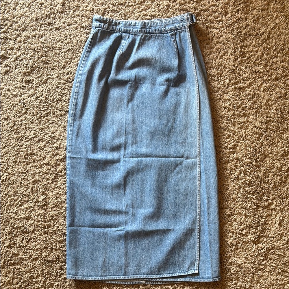 Paul Harris Denim Midi Pencil Skirt